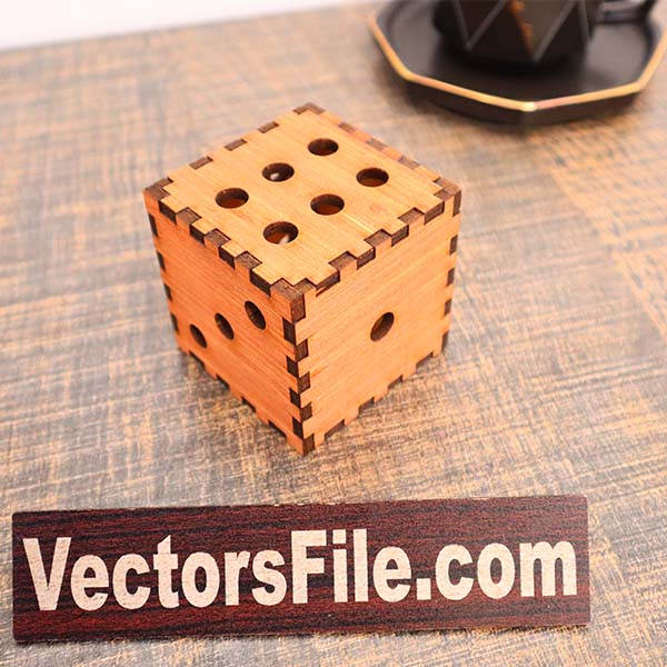 Laser Cut Wooden Dice Template Ludo Game Dice Vector File Vectors File