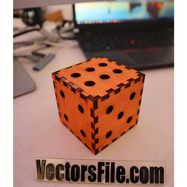 Laser Cut Wooden Dice Template Ludo Game Dice Vector File Vectors File