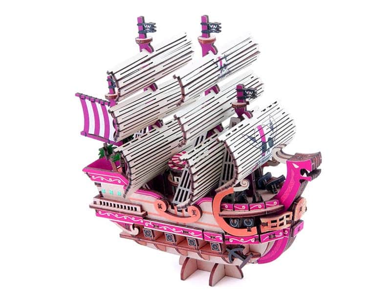 Laser Cut 3D Puzzle Ship Model Pirate Ship Toy Design Vector File