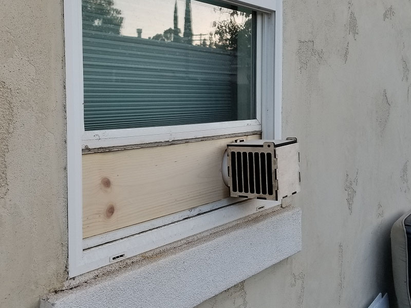 Laser Cut Exhaust Hose Wooden Filter Design