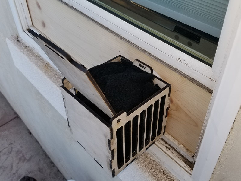 Laser Cut Exhaust Hose Wooden Filter Design