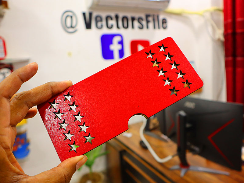 Laser Cut Wooden Eidi Cash Envelope Eid Mubarak with Star Design ...