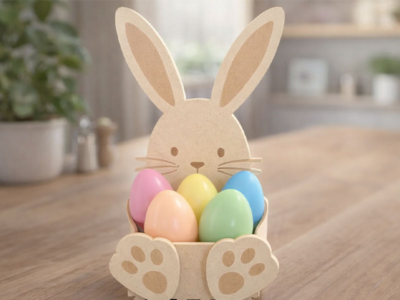 Laser Cut Bunny Egg Holder Easter Decoration Ideas | Vectors File