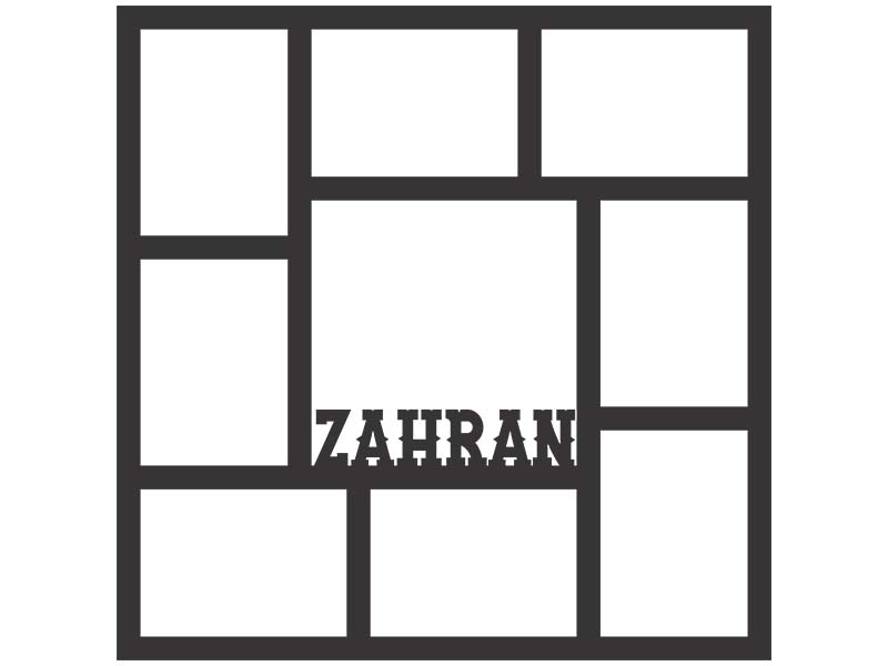 Laser Cut Personalized Multi Photo Frame Design | Vectors File