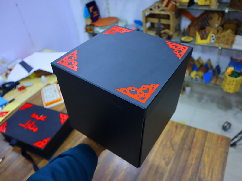Laser Cut Explosion Gift Box Template Premium Surprise Box Design ...