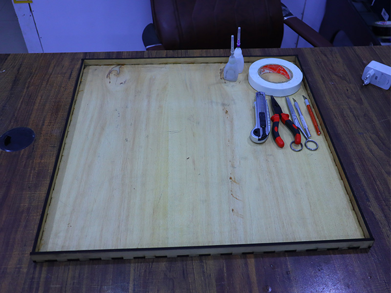 Laser Cut Portable Working Tray Plywood Craft and DIY Work Board ...