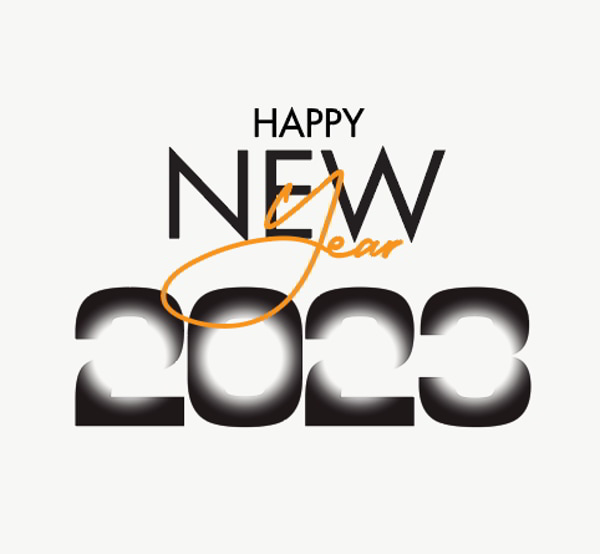 2023 Text Happy New Year Free Vector | Vectors File