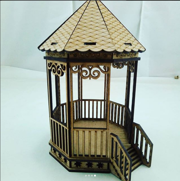 Wooden Bandstand 3mm Laser Cut Free CDR Vectors File