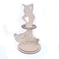 Laser Cut Dancing Girl Napkin Holder CDR File Vector File