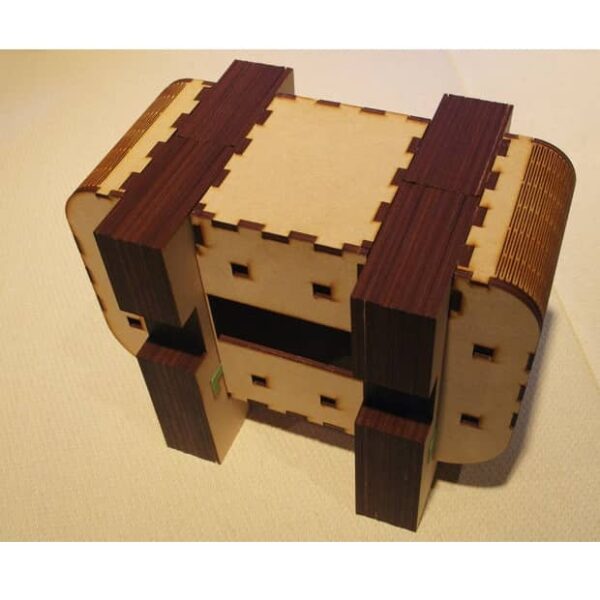 Laser Cut 3D Wooden Puzzle Stool Layout CDR File | Vectors File