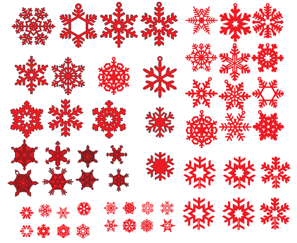 Layout Snowflake Christmas Decoration Element CDR File | Vectors File