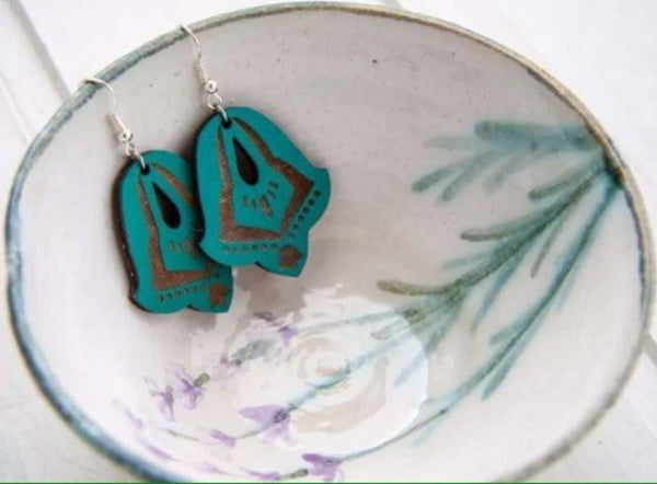 Laser Cut Wooden Earrings Template for Women Jewelry CDR File