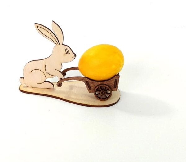 Plywood Bunny Egg Holder Easter Egg Stand DXF Laser Cut File