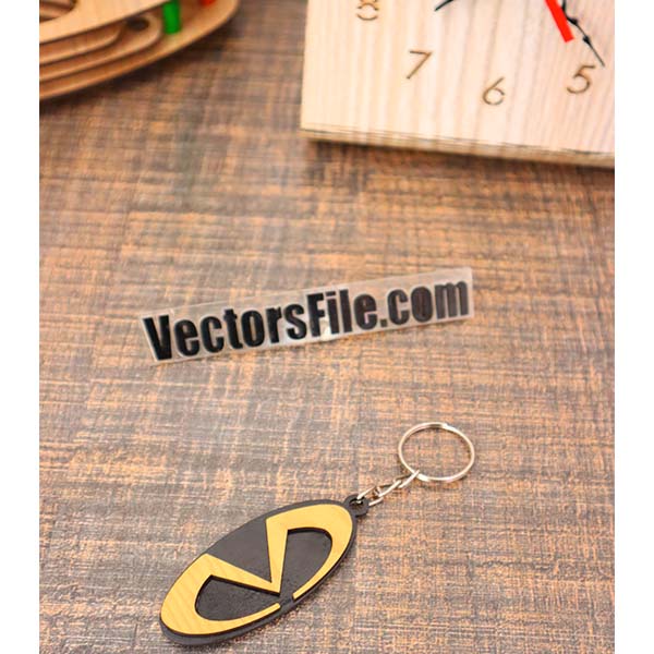 Daewoo Car Logo Keyring Template Vector File