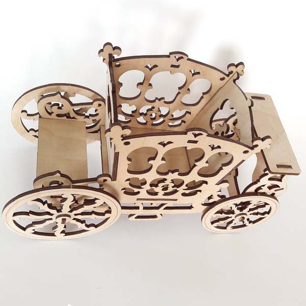 Carriage Candy Cart Sweet Display Stand Laser Cut CDR and DXF Vector ...