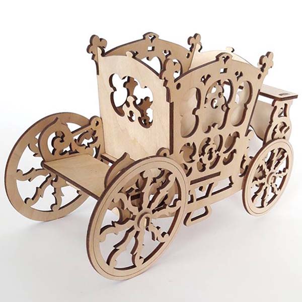 Carriage Candy Cart Sweet Display Stand Laser Cut CDR and DXF Vector ...