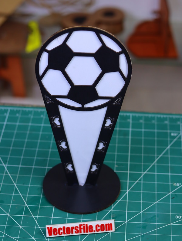 Football Champions Trophy Model Football Trophy Design Laser Cut 3mm ...