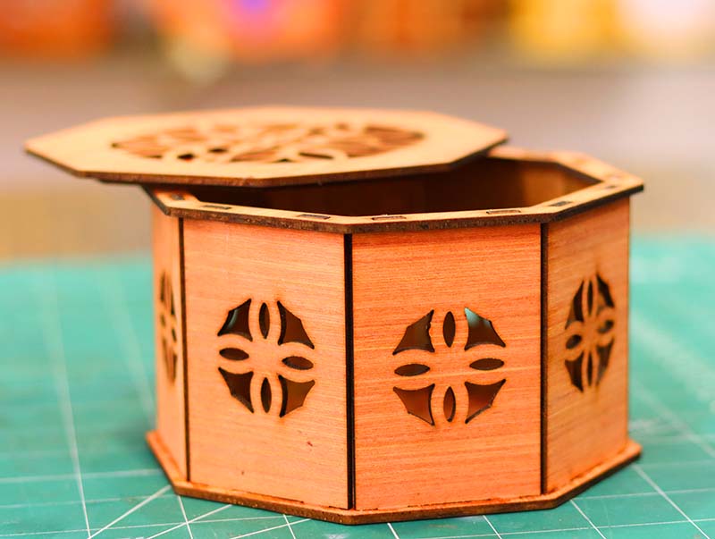 Laser Cut Box Wooden Round Jewelry Box Birthday Gift Box Wedding Box ...