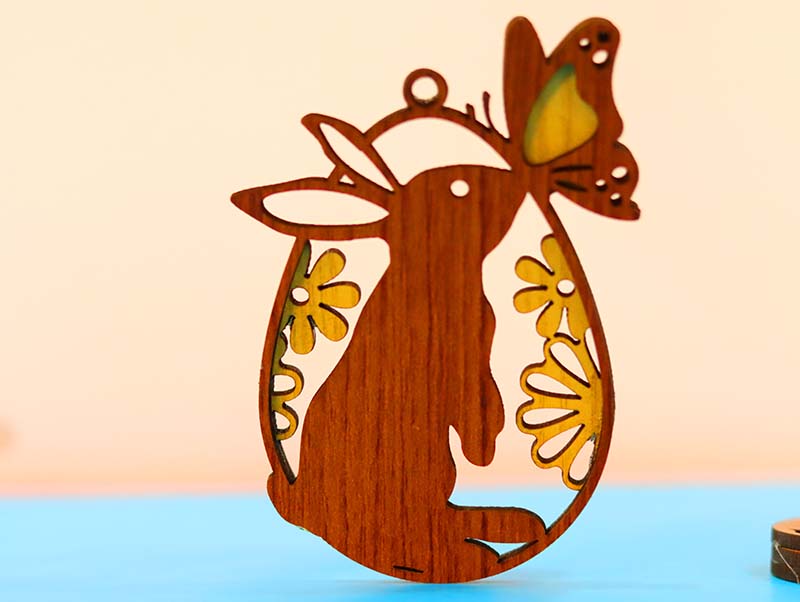 Laser Cut Easter Egg Multilayer Bunny Decor Easter Egg Layered Art ...