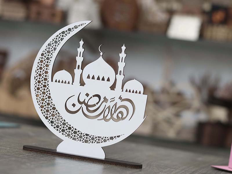 Laser Cut Freestanding Ramadan Crescent Moon Decorative Stand 3mm ...