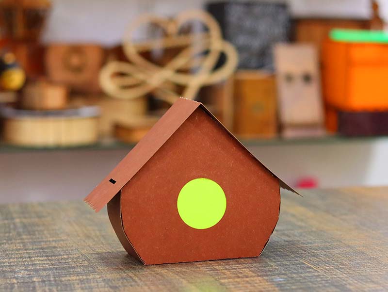 Laser Cutout Paper House DIY Craft Paper Doll House Free Vector
