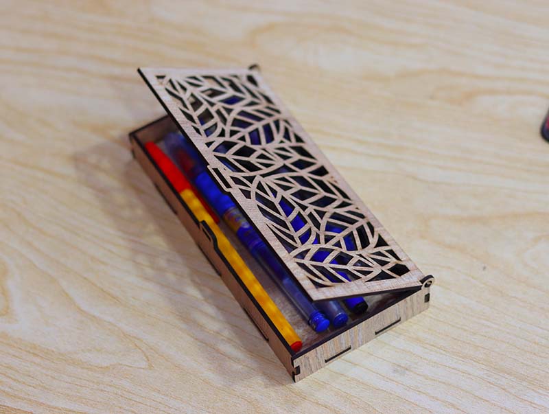 Laser Cut Pen Holder Template Wooden Pencil Box 3mm Vector File