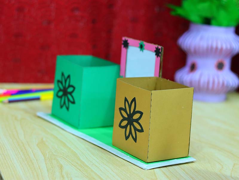 Laser Cut Pencil Box Craft Paper Pen Holder Template Vector File