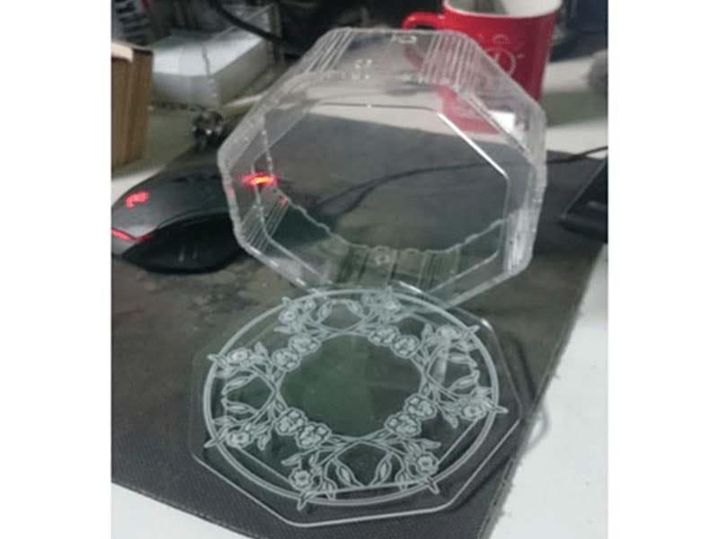 Laser Cut Gift Box Template Octagon Jewelry Box 3mm Vector File