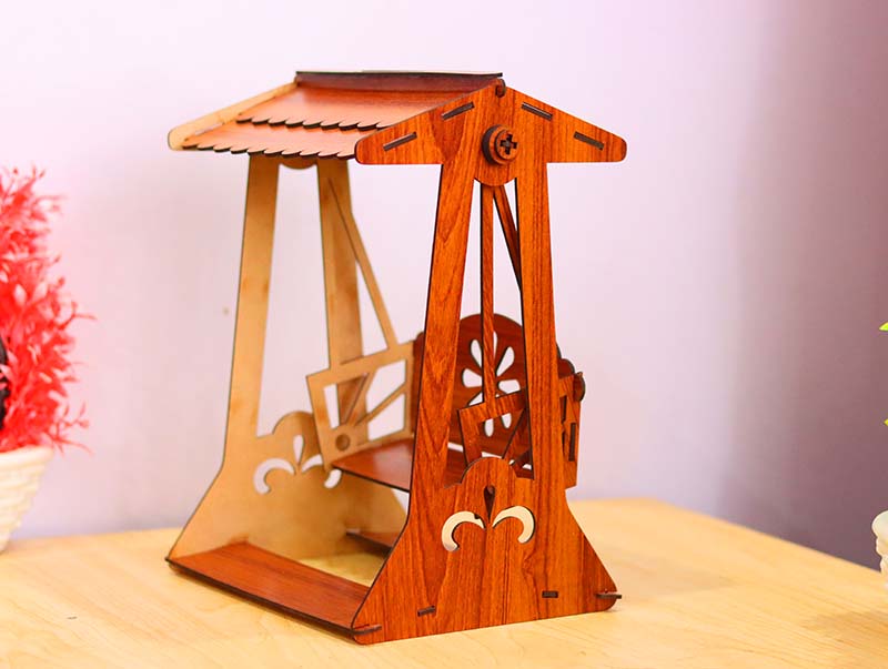 Wooden Swing for Doll Laser Cut Dollhouse Furniture 3mm Vector File