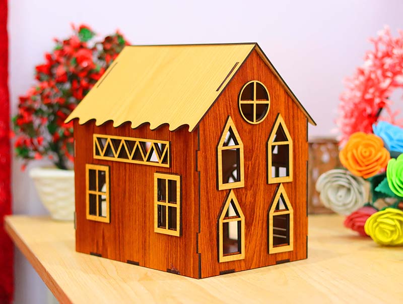 Laser Cut Dollhouse Template 3mm Vector File | Vectors File