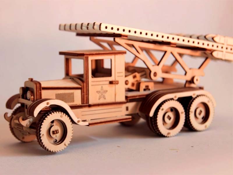 BM 13 Katyusha Multiple Rocket Launcher on ZiS 6 Truck 3D Puzzle Laser Cut File