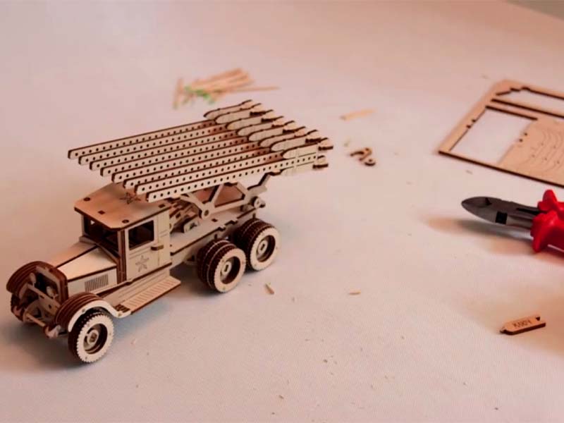 BM 13 Katyusha Multiple Rocket Launcher on ZiS 6 Truck 3D Puzzle Laser Cut File
