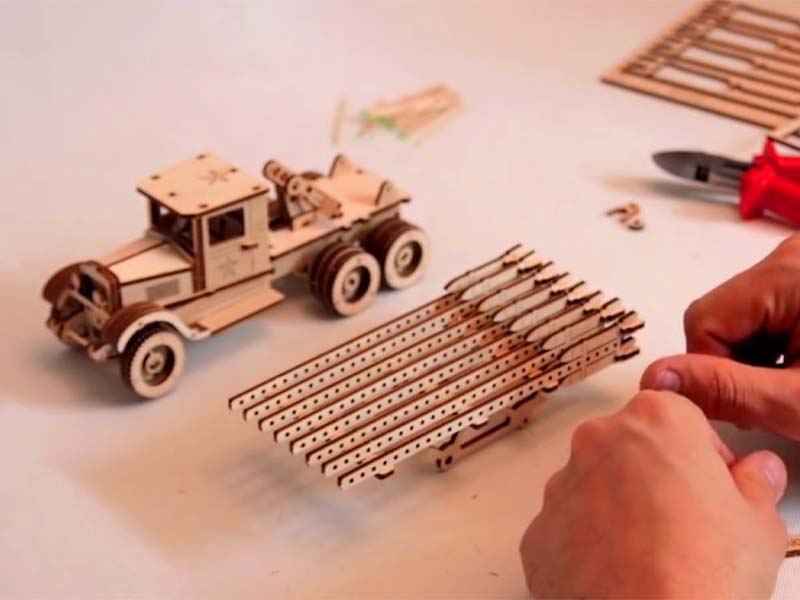 BM 13 Katyusha Multiple Rocket Launcher on ZiS 6 Truck 3D Puzzle Laser Cut File