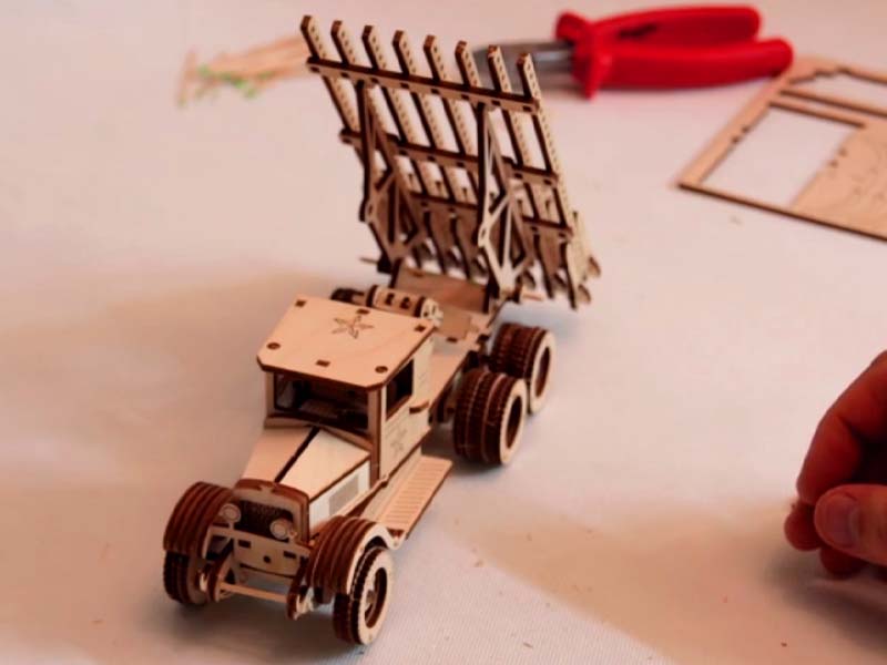 BM 13 Katyusha Multiple Rocket Launcher on ZiS 6 Truck 3D Puzzle Laser Cut File