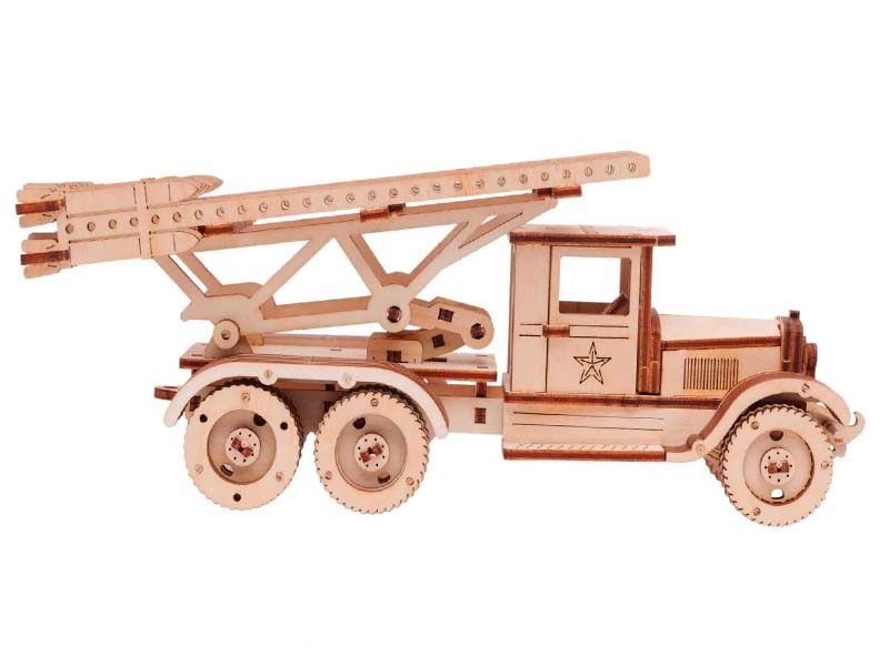 BM 13 Katyusha Multiple Rocket Launcher on ZiS 6 Truck 3D Puzzle Laser Cut File