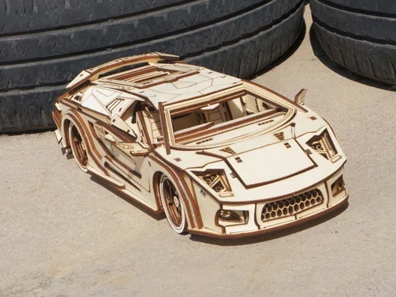 Laser Cut Lamborghini Car 3D Model Vector Files | Vectors File