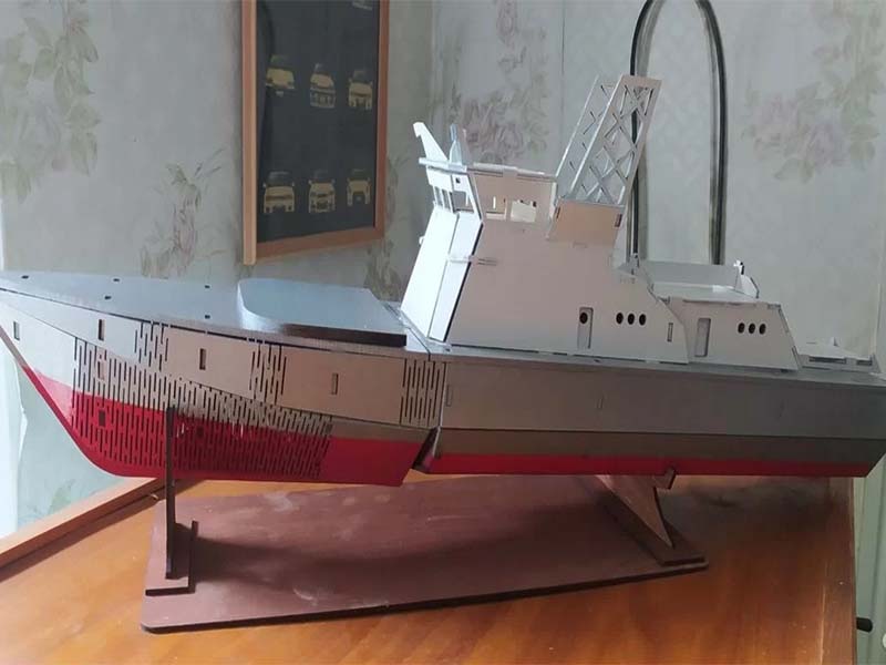 Laser Cut Ship Model Kit 3D Puzzle Toys Template Vector File