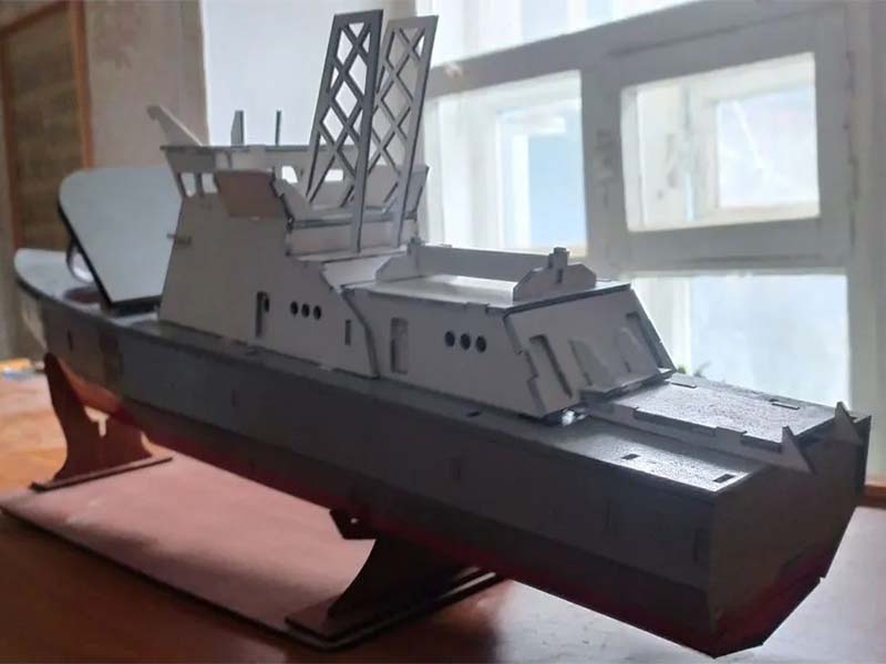 Laser Cut Ship Model Kit 3D Puzzle Toys Template Vector File