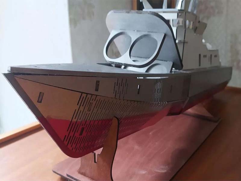 Laser Cut Ship Model Kit 3D Puzzle Toys Template Vector File