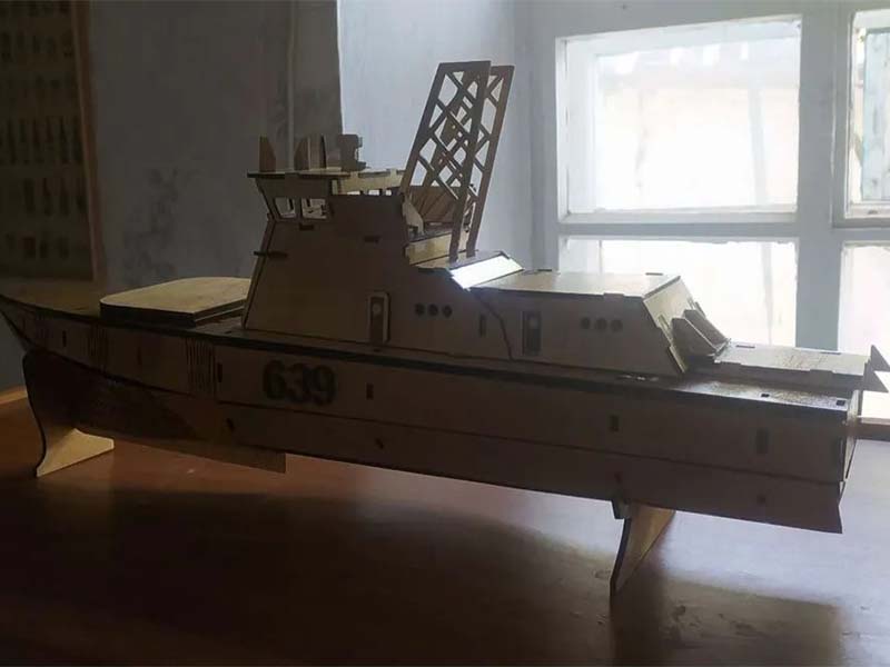 Laser Cut Ship Model Kit 3D Puzzle Toys Template Vector File