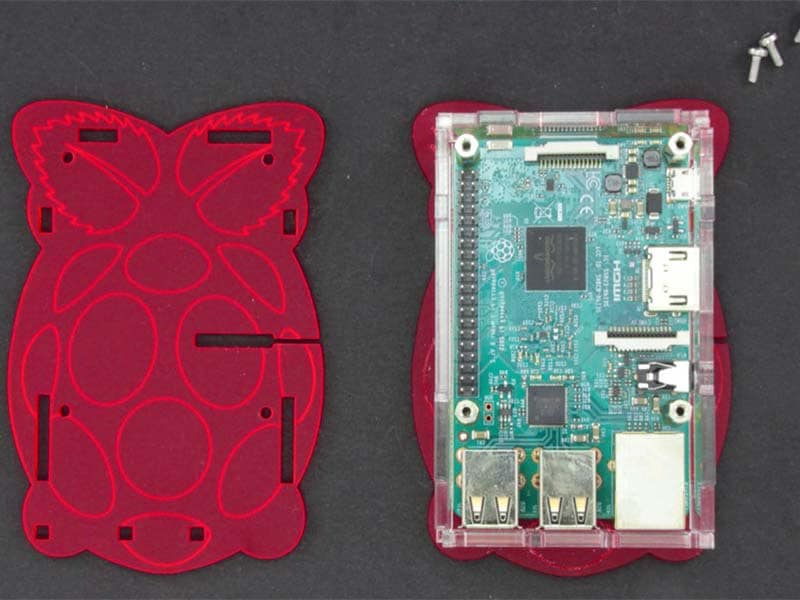 Laser Cut Raspberry B2 3 Acrylic Case Template Vector File