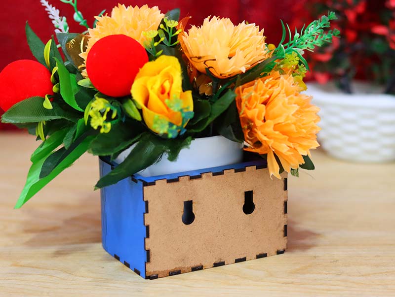 Laser Cut Flower Basket Flower Holder Wall Mounted Flower Stand