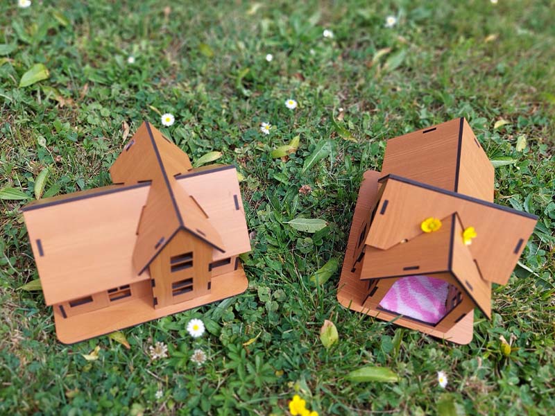 Laser Cut Dollhouse Plans Wooden House Template Vector File