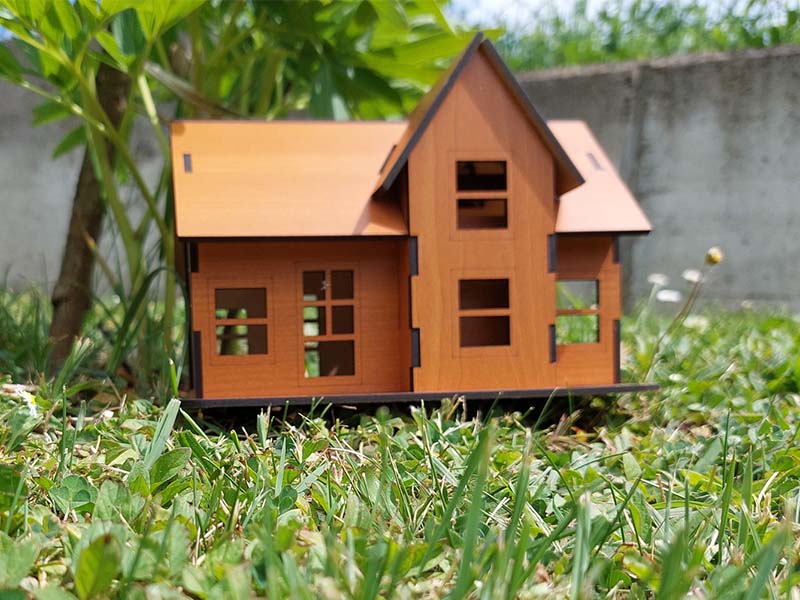Laser Cut Dollhouse Plans Wooden House Template Vector File