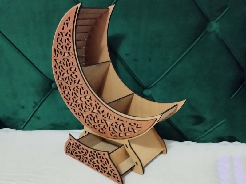 Laser Cut Ramadan Eid Moon Party Serving Tray Ramadan Serving Gift Tray