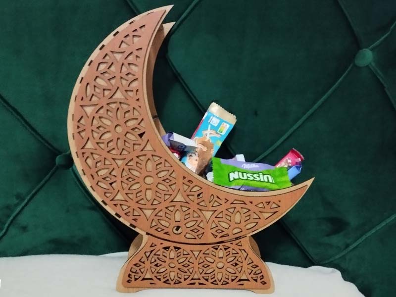 Laser Cut Ramadan Eid Moon Party Serving Tray Ramadan Serving Gift Tray