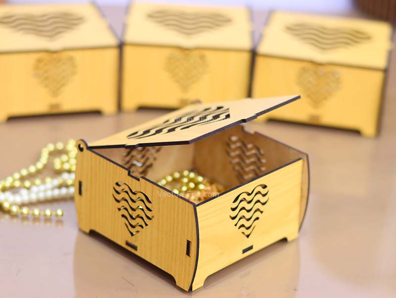 Laser Cut Wooden Jewelry Box Chocolate Box Christmas Gift Box Idea