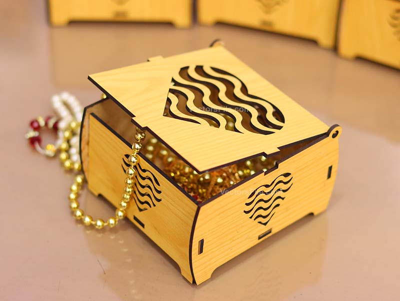 Laser Cut Wooden Jewelry Box Chocolate Box Christmas Gift Box Idea