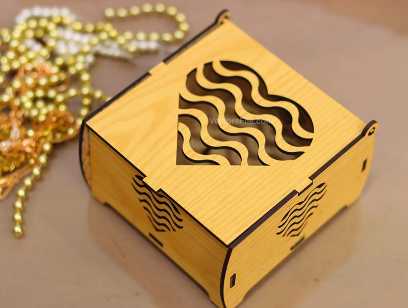 Laser Cut Wooden Jewelry Box Chocolate Box Christmas Gift Box Idea