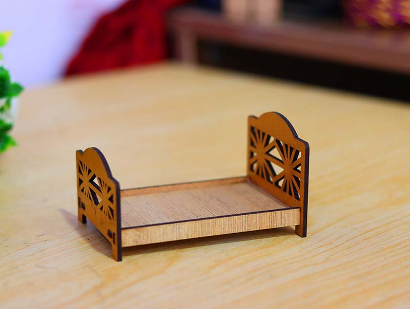 Laser Cut Dollhouse Furniture Plans Miniature Bed Design